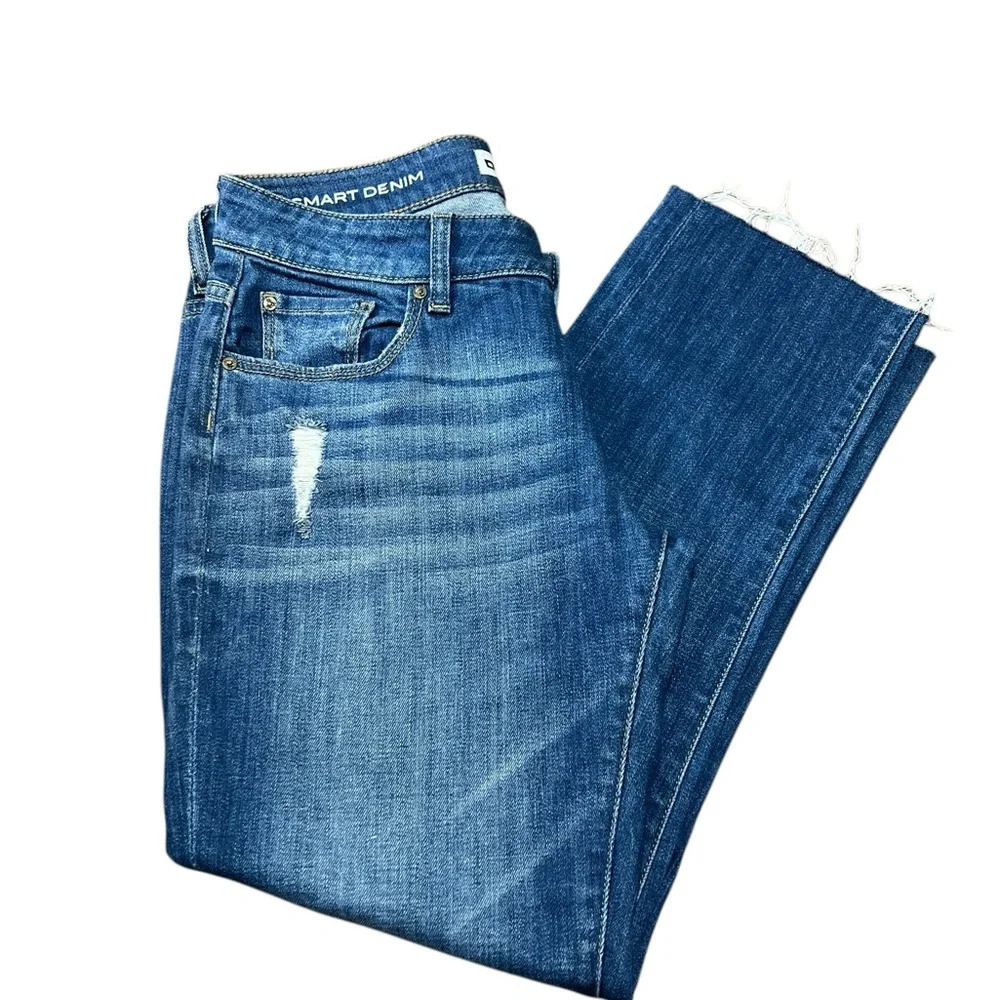 DL1961 Women's Blue  Smart Denim Riley Boyfriend Relaxed Jeans 25